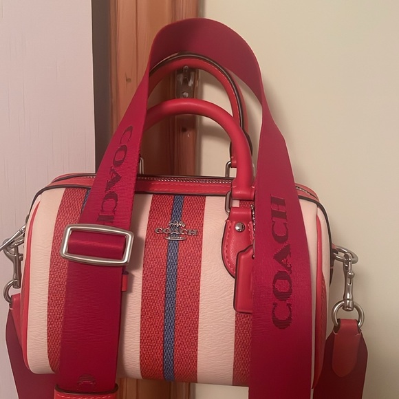 The Mini Rowan Crossbody With Stripe Print - Picture 5 of 7